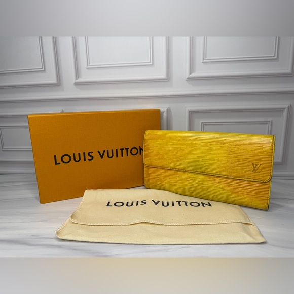 Louis Vuitton Handbags - Louis Vuitton Yellow and Purple Epi Sarah Leather Long Wallet | Full Inclusion